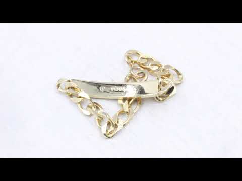 9ct Yellow Gold ID Bracelet Curb Style 8.5 Inches 23.7g - 1553004