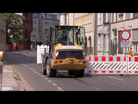 Straße der Jugend gesperrt - Baumaßnahmen an Cottbuser Hauptverkehrsader