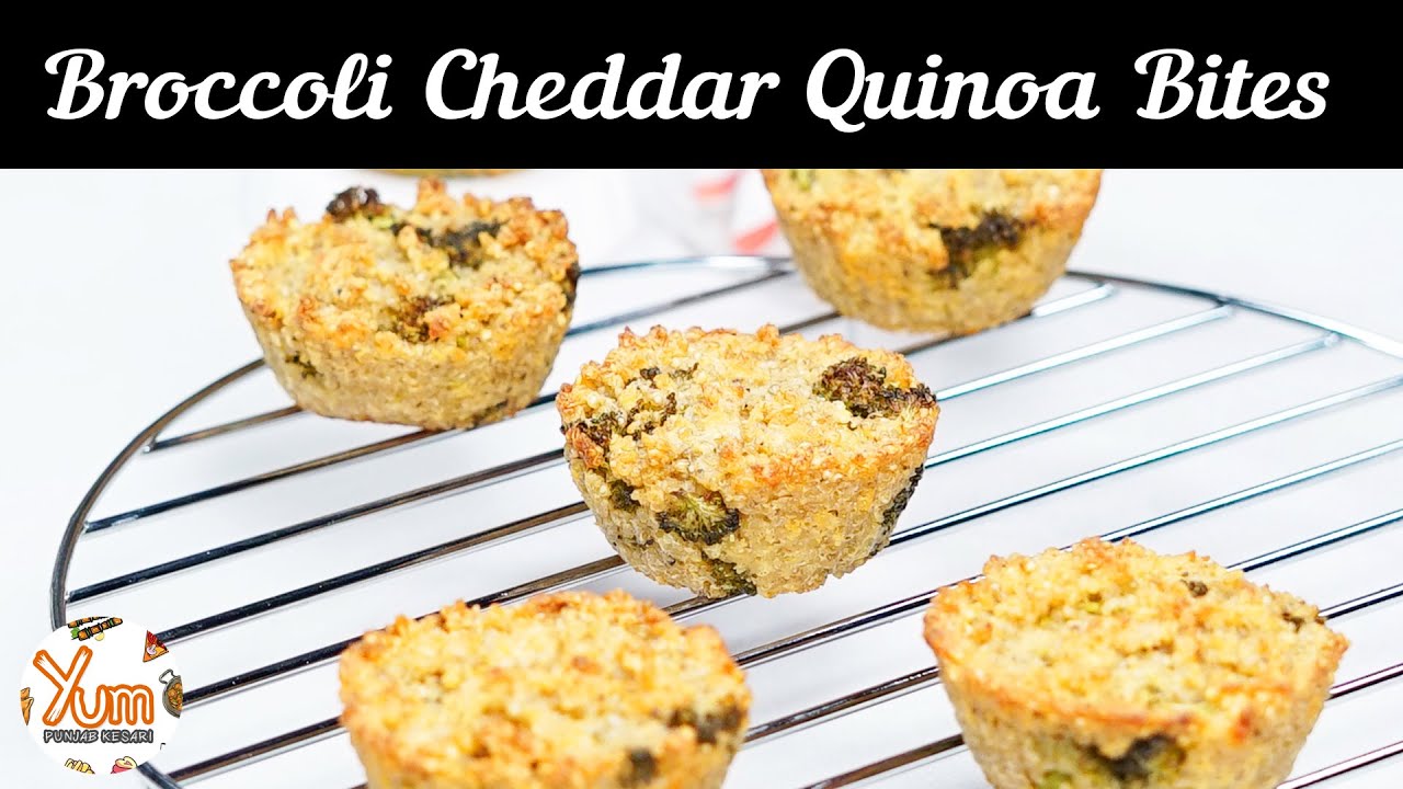 Broccoli Cheddar Quinoa Bites