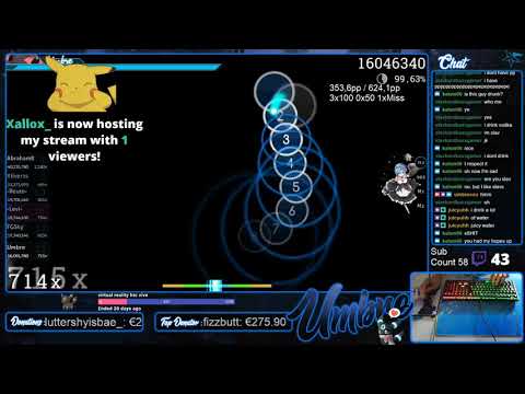 [Live] Umbre | orangentle / Yu_Asahina - HAELEQUIN (Extended) [DoKo200BPM] 99.27% {#1 💖 1❌} - osu!