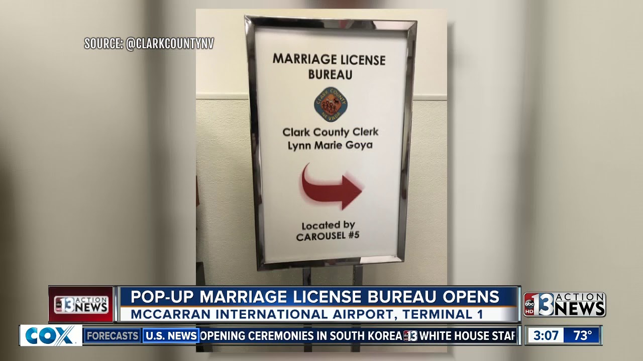 Pop-up marriage license bureau opens at airport