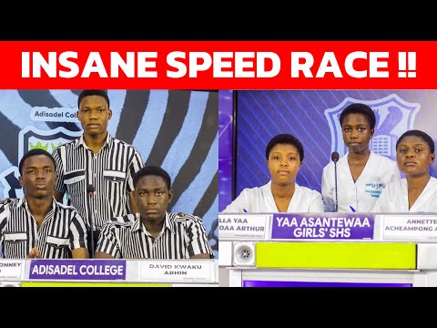 Eii😭🔥 What An Insane SPEED RACE Btn Adisadel College And Yaa Asantewaa Girls&rsquo; SHS | #NSMQ2025