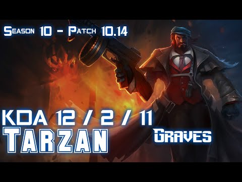 Tarzan GRAVES vs OLAF Jungle - Patch 10.14 KR Ranked