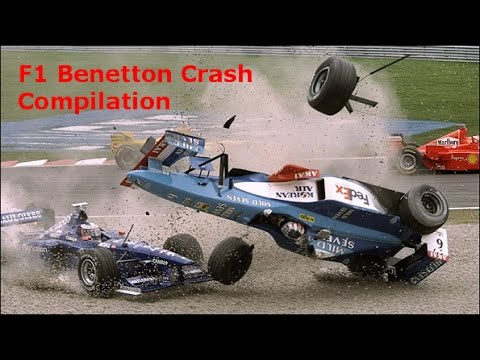 F1 Benetton Crash Compilation