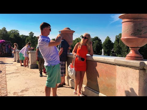 PETERHOF PARK, Fountains. (Part 3) Walking tour | Saint Petersburg, RUSSIA, July 01, 2022