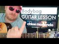 How To Play Bodybag Guitar Chloe Moriondo Easy Guitar Tutorial Beginner Lesson Easy Chords