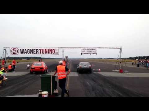 Turbo Gockel Golf 1 R36 Turbo 4motion vs Golf 2 VR6 Turbo 4motion Test and Tune Rothenburg 2013