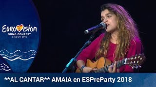 Amaia canta &#39;Al Cantar&#39; en ESPreParty 2018 | Eurovisión 2018