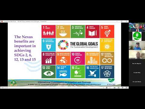 ICID Webinar on Catalysing SDGS through the Water-Energy-Food Nexus