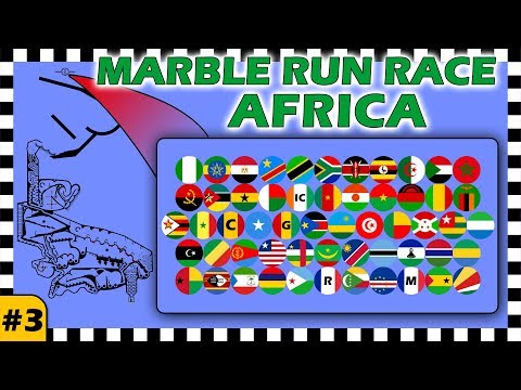 Country Balls Marble Run Race Africa - Race 3 of 6 - Algodoo