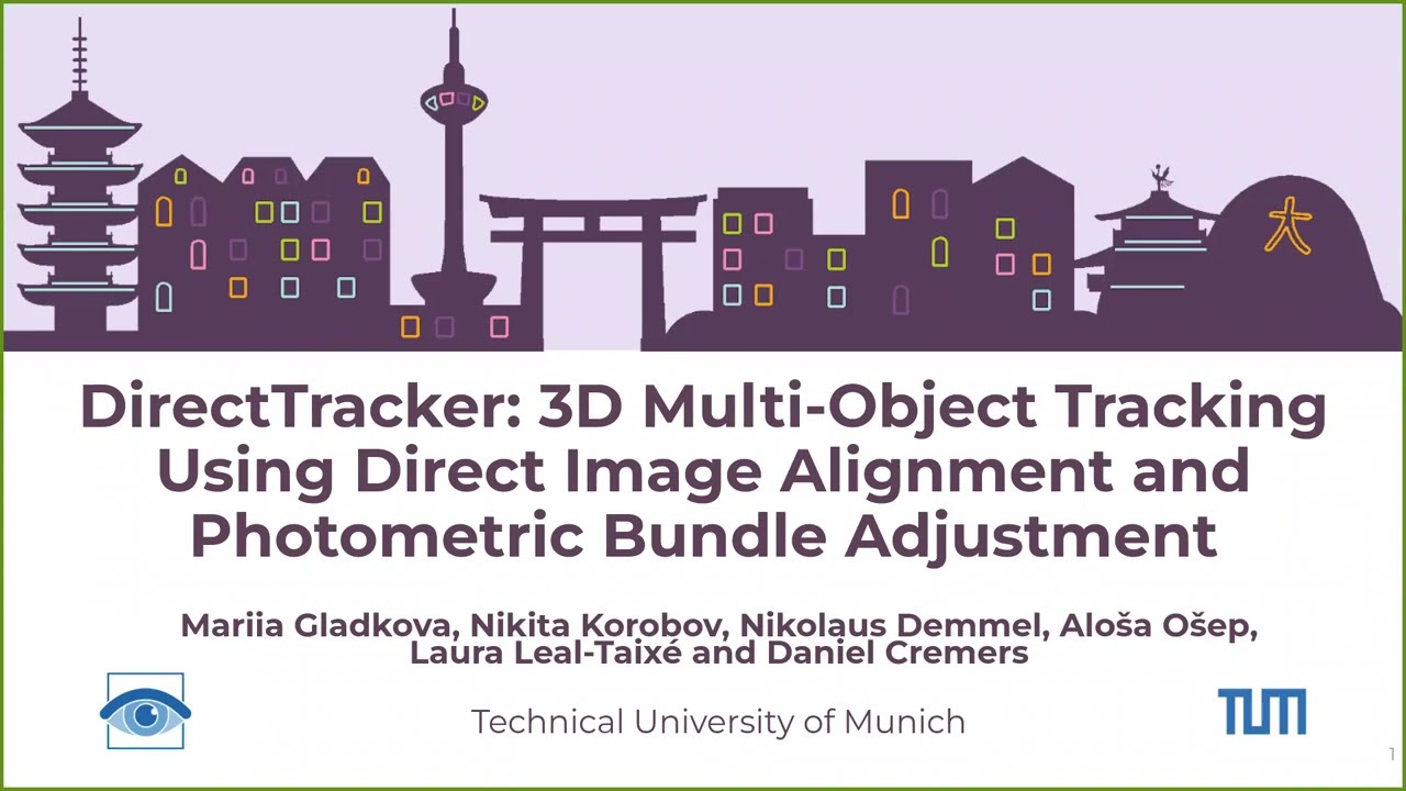 DirectTracker: 3D Multi-Object Tracking using Image Alignment and Photometric Bundle Adjustment