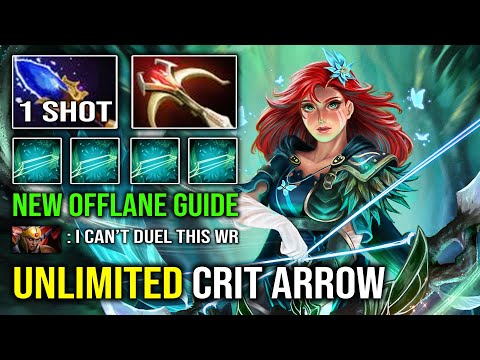 WTF Unlimited Crit Arrow 1 Shot Max Shackle Stun Windranger with 12Min Godlike OP Dota 2