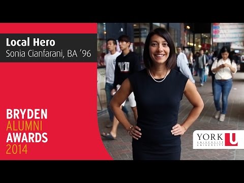 2014 Bryden Alumni Awards - Sonia Cianfarani, BA ‘96 (Local Hero)