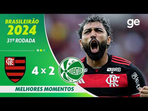 Check out the best moments between Flamengo x Juventude for the Brasileirão