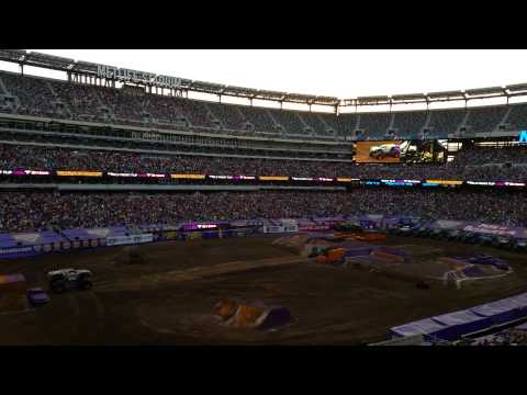 Monster Jam Max D front flip he almost landed it.