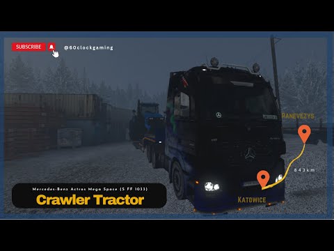 Euro Truck Simulator 2 🚛| Crawler Tractor delivered from Katowice to Panevezys  | Megaspace 510 hp🎬