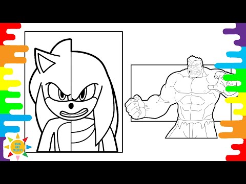 Sonic VS Hulk Coloring Page | Sonic vs Knuckles Coloring | CADMIUM & Shiah Maisel - Blame It On Me