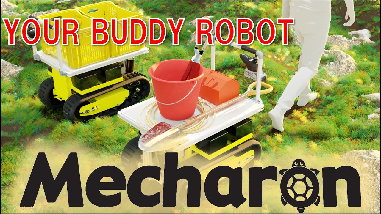 MECHARON crawler robot operating on rough outdoor terrain