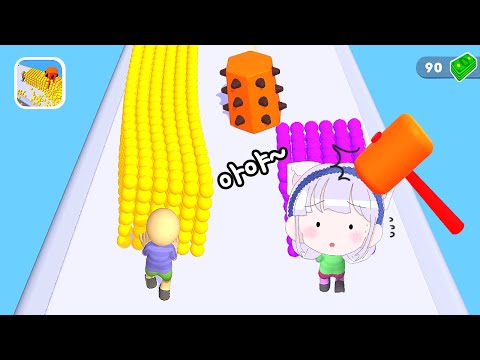 Who will win? Collect marbles and run! Lucky Marble Game