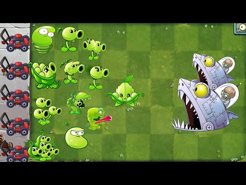 PvZ 2 All Green Plants Max Level Power Up Vs Zomboss Battle (PVZ2)