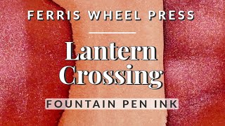 Ferris Wheel Press Lantern Crossing Ink Swatches & Comparison 🍁 Deep Orange Autumn Shimmer