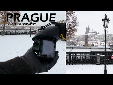 Prague POV winter street photography - FIRST SNOW. [4K] Sony A7Riii + Tamron 28-75 mm f/2,8
