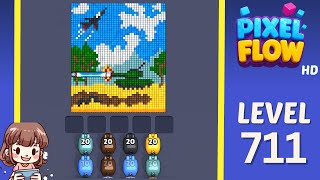 Pixel Flow Level 711 Solution Walkthrough