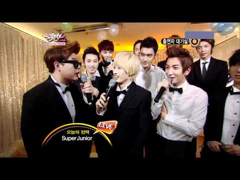 110805 Music Bank Super Junior - Back Stage