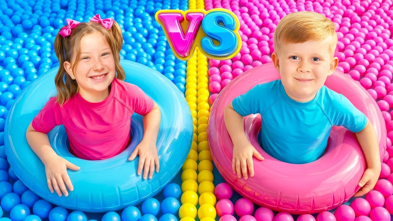 Pink vs Blue Pool Challenge