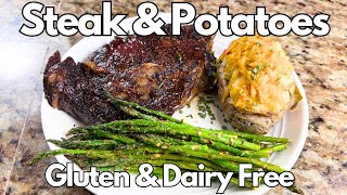 Steak & Twice-Baked Potatoes | Gluten Free | Dairy Free