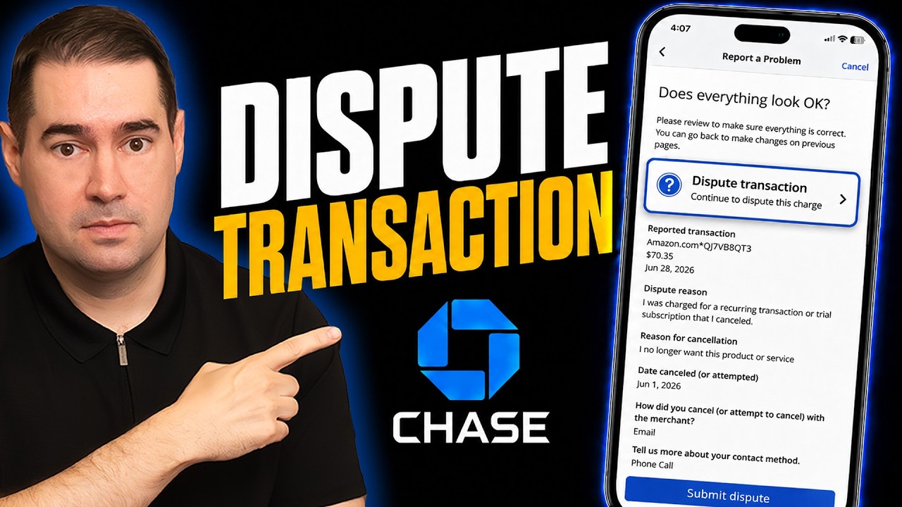How to Dispute a Credit Card Transaction on Chase