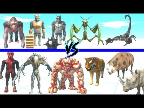 MUTANT PRIMATES + INVERTEBRATES VS INFERNALS + MAMMALS  - ANIMAL REVOLT BATTLE SIMULATOR