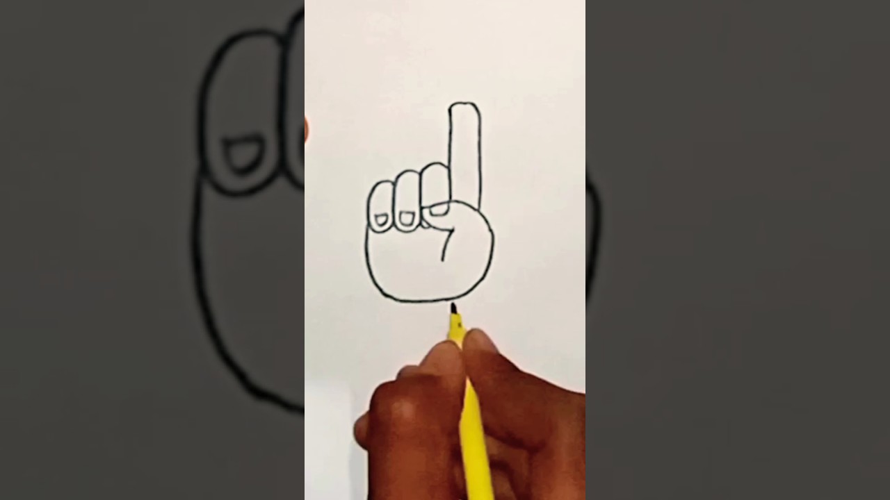 #short easy ☝️☝️one finger drawing #artwork