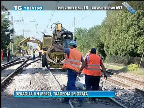 Treno merci deraglia a Istrana
