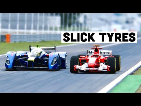 Ferrari F1 2004 SLICK TYRES vs Red Bull X2010 S1 at Monza