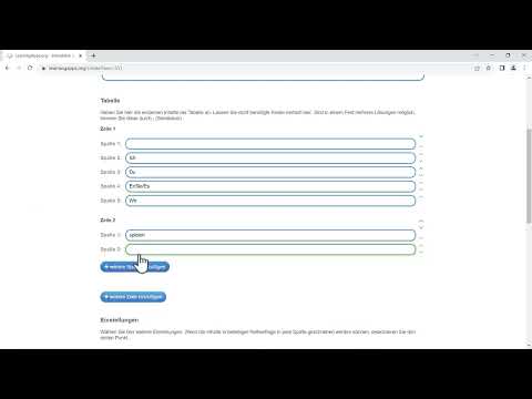 Beispiel-App "Tabelle" [LearningApps Tutorial]