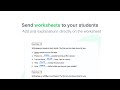 How to send worksheet to your students with Amanote