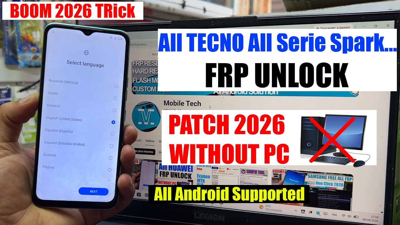 All Tecno FRP Bypass 2026 Without PC | Tecno Spark Go FRP Unlock, Remove Google Account 2026