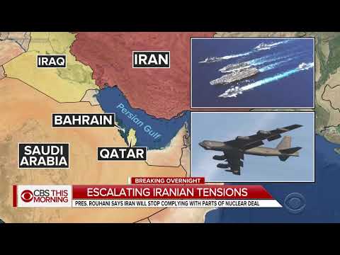 USA Iran Tensions B52 Nuclear capable Bombers Deployed to Gulf update Breaking News May 2019 Video