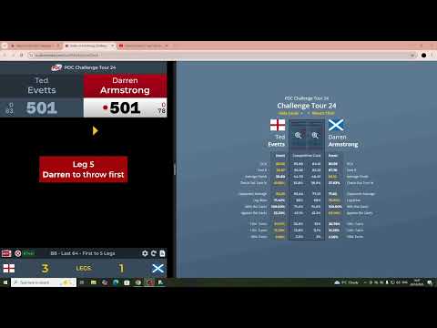 Ted Evetts v Darren Armstrong - PDC Challenge Tour Event 24 - Second Round