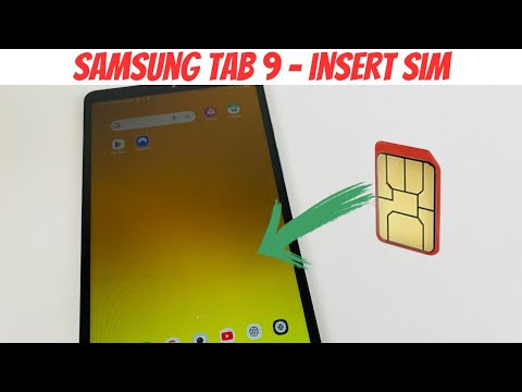 Samsung Tab 9 - Insert SIM
