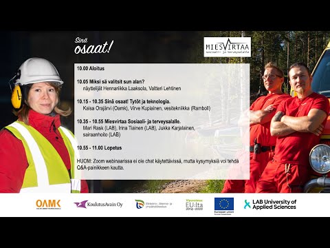 Sinä Osaat! Webinaari 20.11.2020