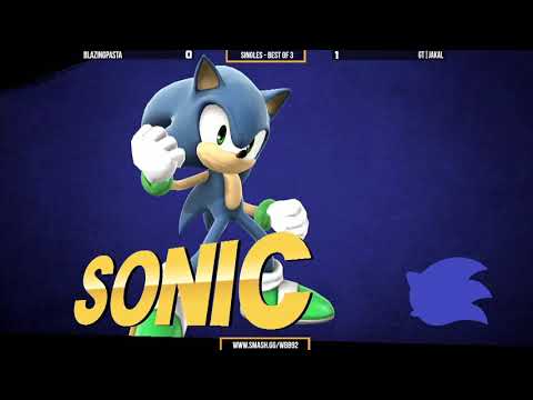 WBB #92  BlazingPasta (Peach) vs JaKaL (Sonic)   Winners Qtr Finals   Smash 4 Singles 2