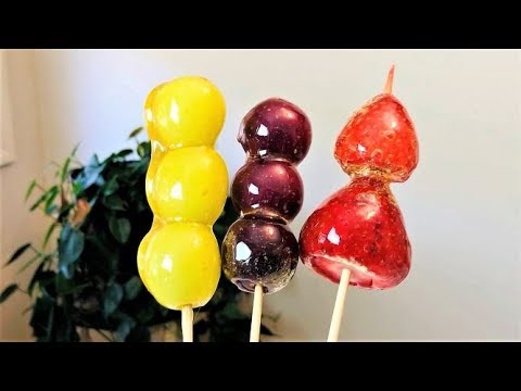 TANGHULU Easy Recipe | Crunchy Edible Glass Candy-Coated Fruits | How to make Candied Fruits