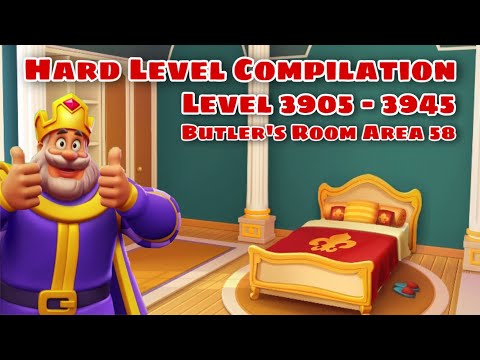 Royal Match Level 3905 - 3915 - 3925 - 3935 - 3945 | Hard Level Area 58 Butler’s Room | King’s