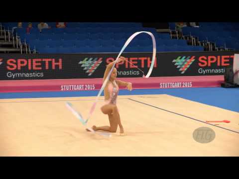 Olga STORK (LTU) 2015 Rhythmic Worlds Stuttgart - Qualifications Ribbon