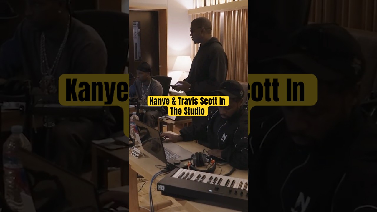 Travis Scott & Kanye In The Studio Making "Father" #kanyewest #travisscott #ye #travisscotttypebeat