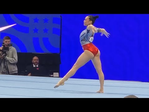 Suni Lee Nails 13,850 floor - 2024 Olympic Trials Day 2