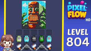 Pixel Flow Level 804 Solution Walkthrough