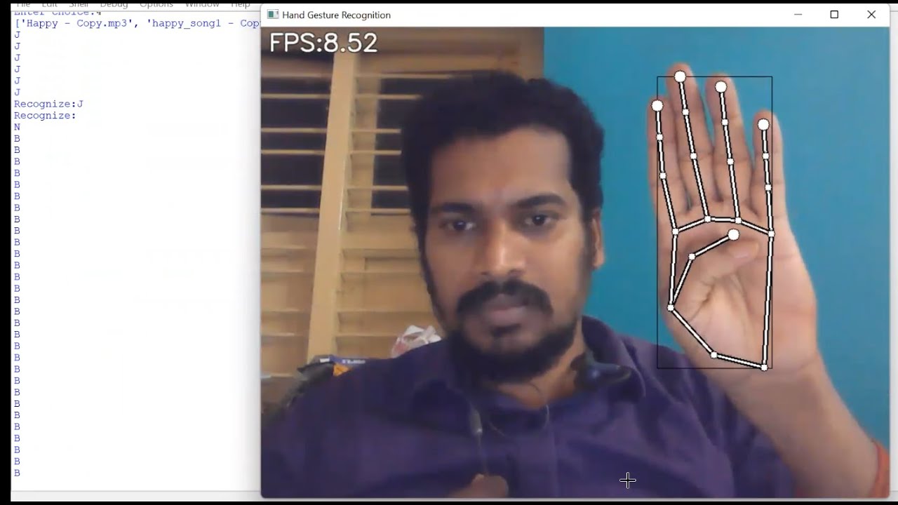 Real time Music player control using hand gesture recognition  with deep learning algorithm